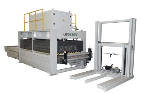 Auto type HF edge glued panel press