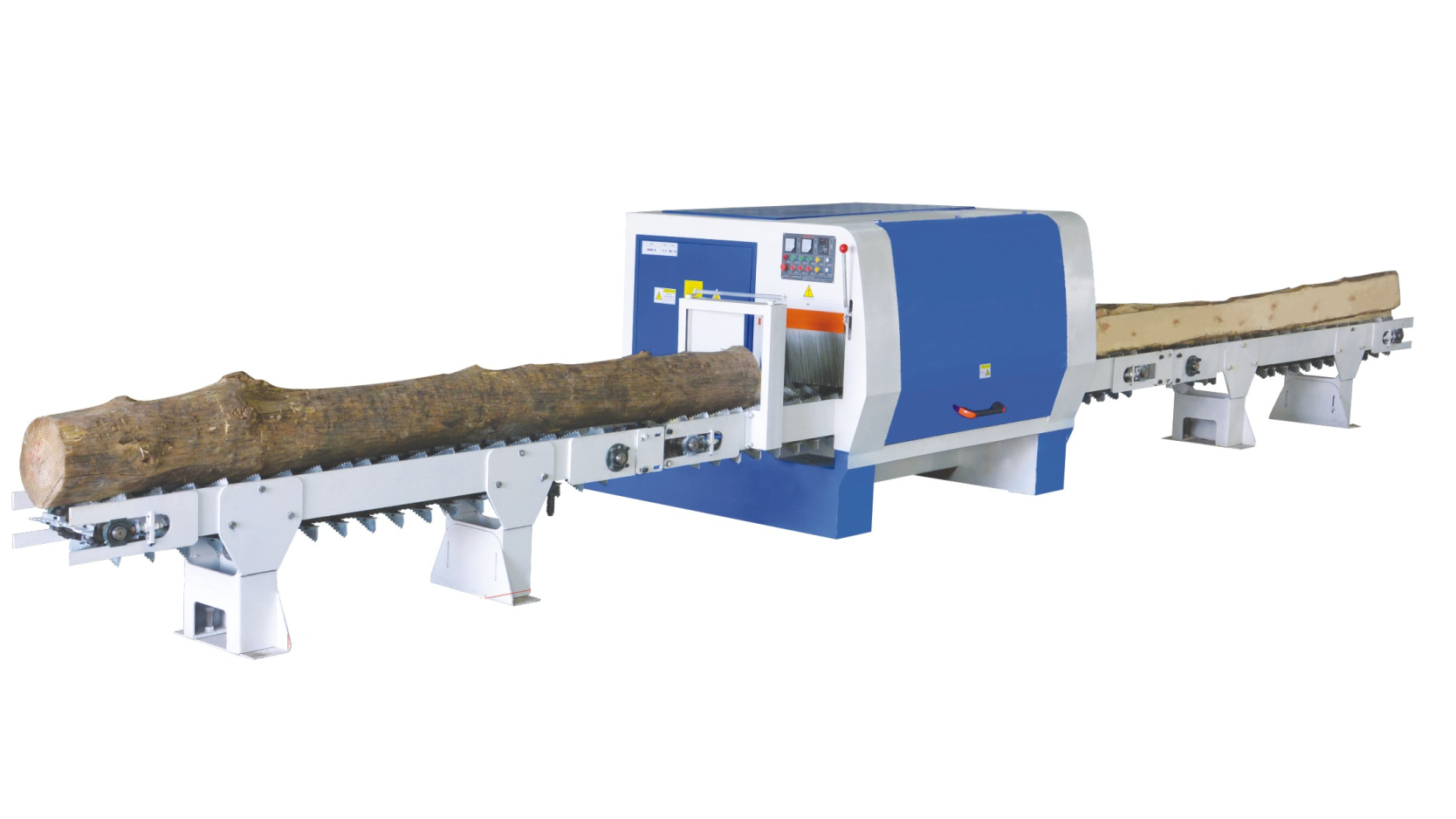 Multi rip saw for log cutting