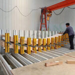 Curved glulam press