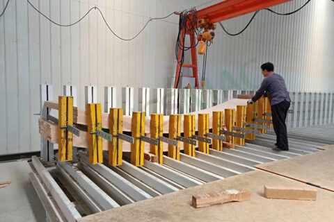 Curved glulam press