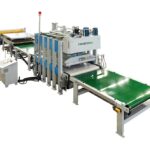 Hot laminating press line