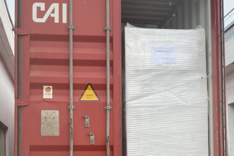 HF plywood bending press shipping to Russia