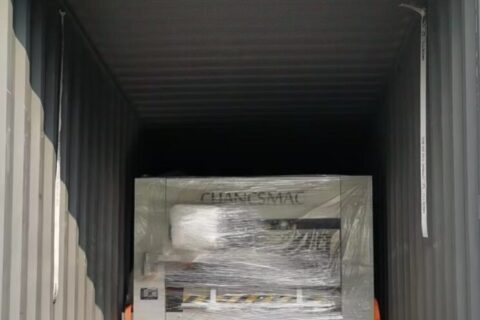 HF edge glued panel press conatiner loading