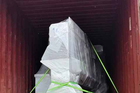 Veneer processing machines container loading