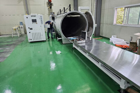 Korean customer installed HF vacuum dryer sucessfully