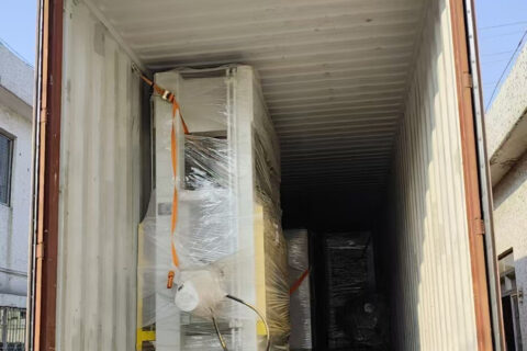 HF plywood bending press shipping to Indonesia