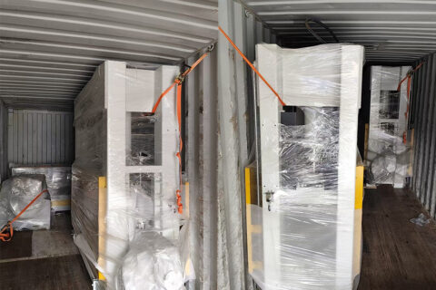 HF plywood bending press test and container loading